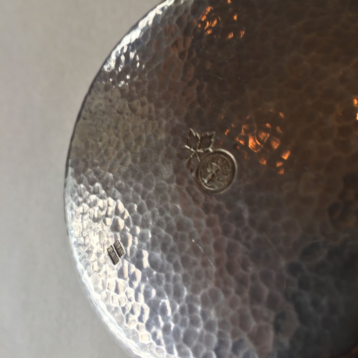 Japan Vintage 純銀 尚美堂 ヤンポ 菓子器 茶道具 鎚目骨董 古道具 66g