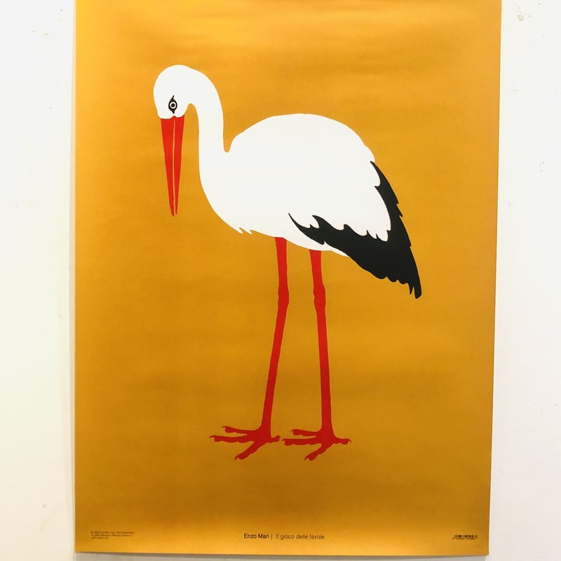 Enzo Mari ポスター コウノトリ | 誠光社 通信販売
