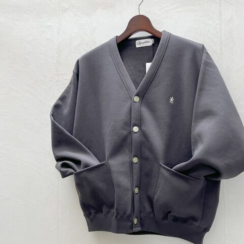 GYMPHLEX ジムフレックス Vネック 裏起毛スウェット カーディガン GY