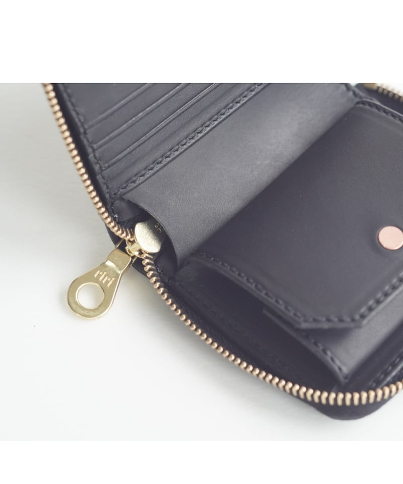 Porosus Crocodile×GUIDI CALFラウンドZIP折財布 | Tochca