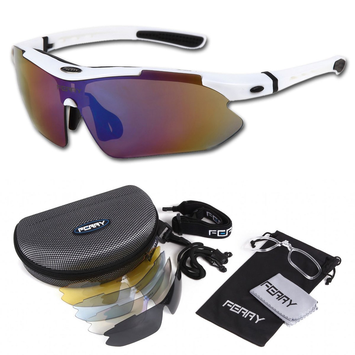フェリー) FERRY 偏光レンズ スポーツサングラス フルセット専用交換
