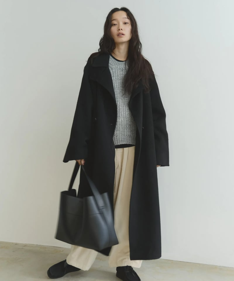 double face wool stand collar coat/2color | F A