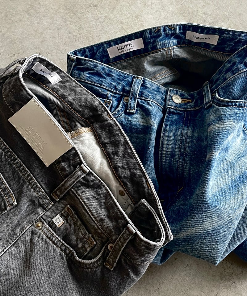FASHIRU × SOMETHING］baggy fit Jeans(Japan made