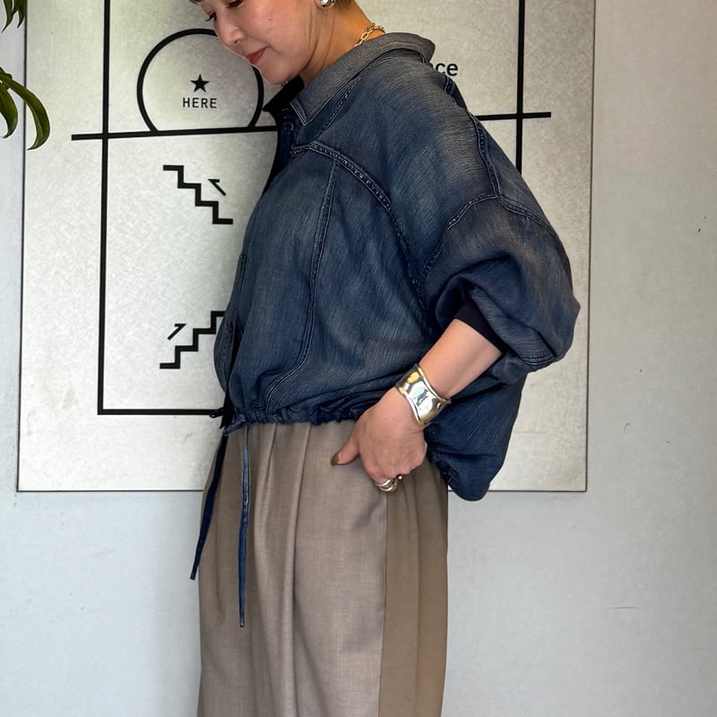 Dignite collier】シアーデニムドロストシャツ | selectshop kus