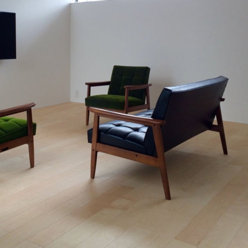 カリモク60 Kチェア2シーター スタンダードブラック W36143BW | CLIA