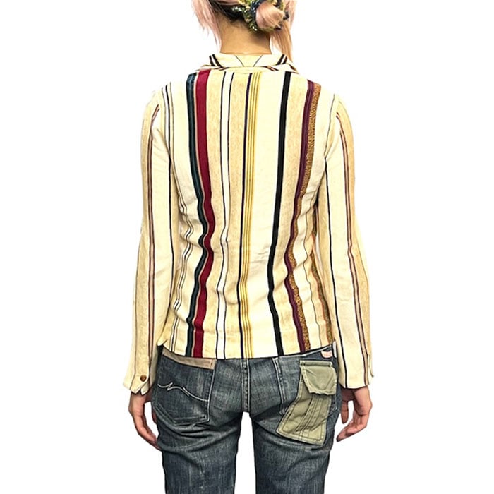 USED】90's-00's DIANE DE CLERCQ STRIPE CARDIGAN