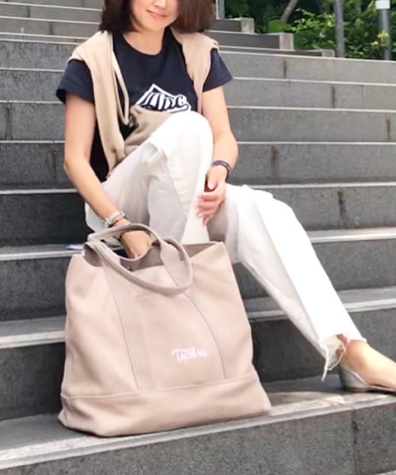 BASICトートバッグ(L) newベージュ | TACHI-NU