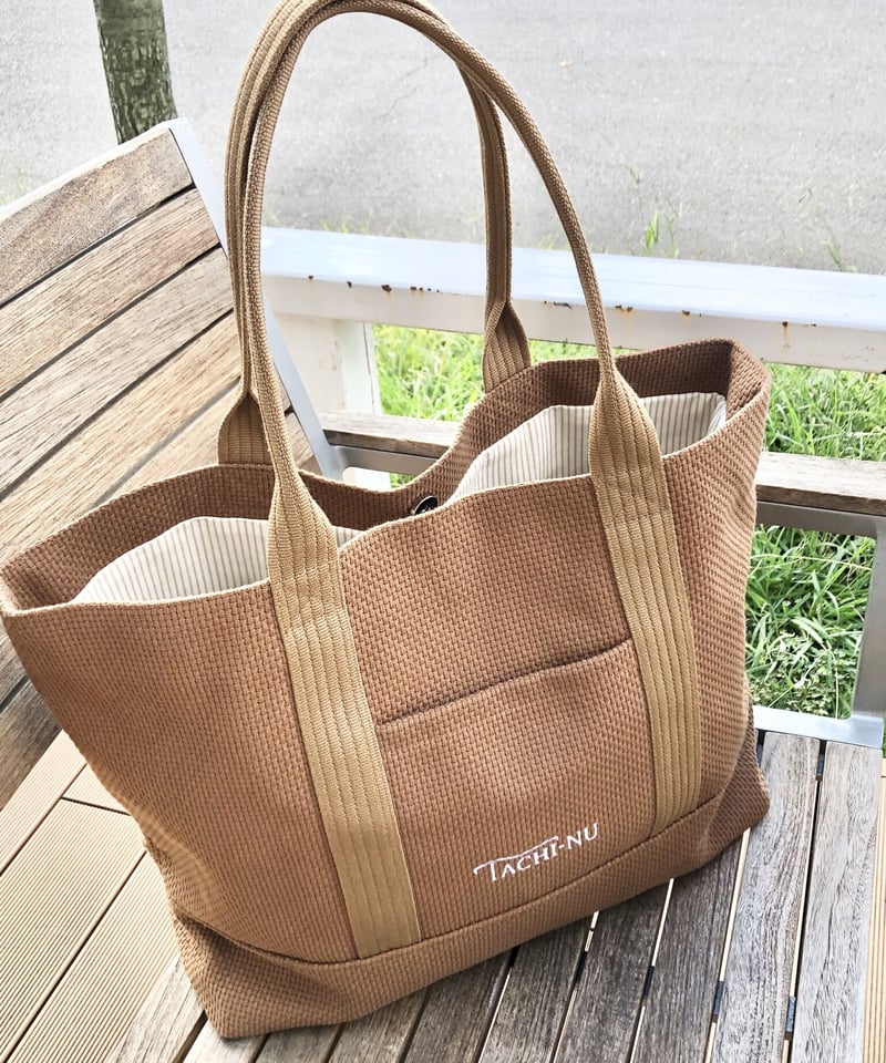 BASICトートバッグ(L)キャメル | TACHI-NU