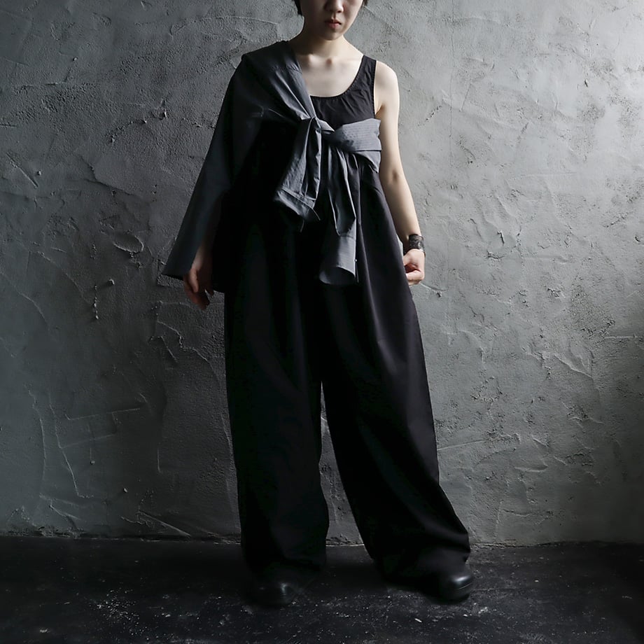 ànuke cotton gather combinaison (black) | nii-