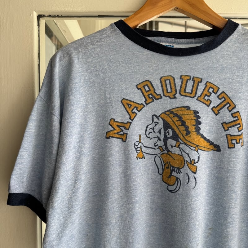 70年代バータグチャンピオン リンガーカレッジTシャツ XL | CUSTOM FEVER