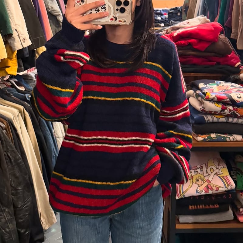 90s OLD GAP マルチボーダーニット | CUSTOM FEVER