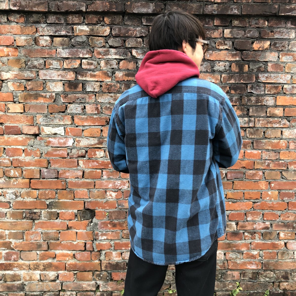 ヘビーネル ST JOHN'S BAY 青×黒ブロックチェック | CUSTOM FEVER