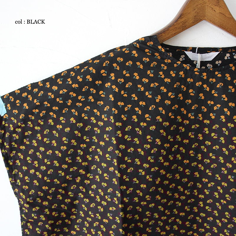 homspun ホームスパン キャラコ小花プリントBIGブラウス #スミクロ