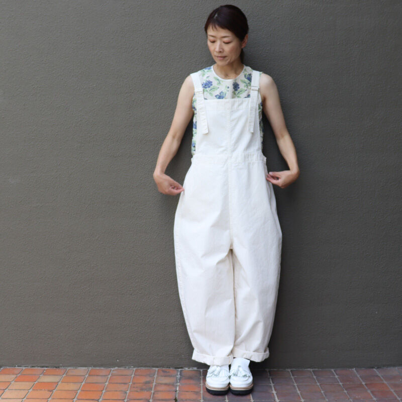 Brocante ブロカント 20sミニヘリンボンバンドルサロペット