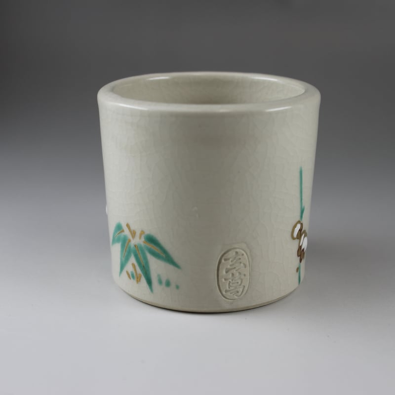 六代宮川香斎作 真葛色絵梅竹蓋置【茶道具／蓋置／真葛】 | 龍門堂