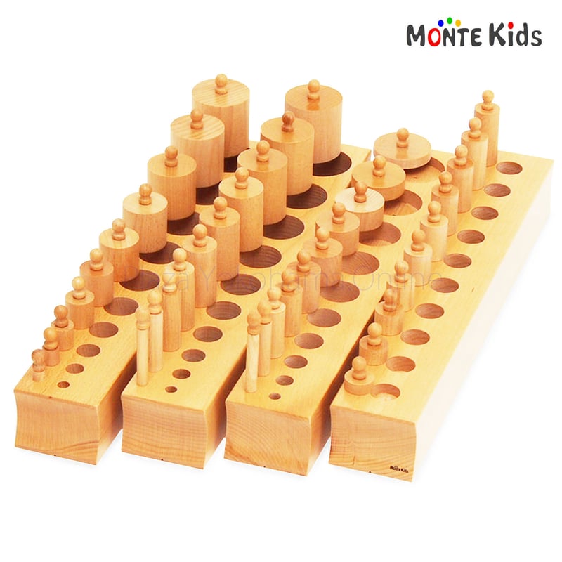 MONTE Kids】MK-026 シリンダー 円柱さし 大 | モンテッソーリ教具や