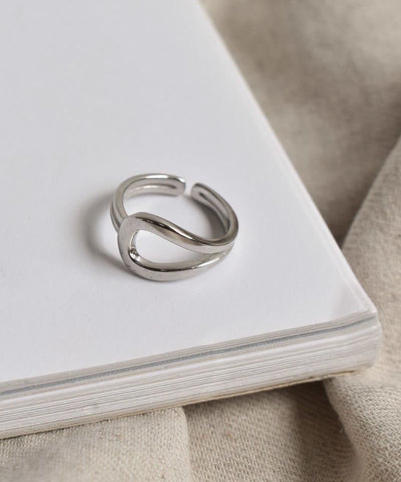 mb-ring2-02068 SV925 フープ＆ダブルラインリング シルバー925 | L
