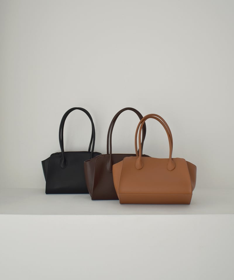 bag2-02670 フェイクレザー トート バッグ キャメル ブラウン ブラック