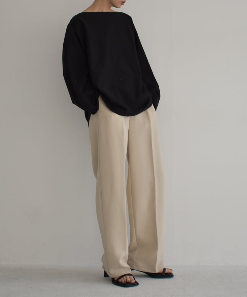 bottoms-07015 タックストレートパンツ エクリュ ベージュ | L a v i s