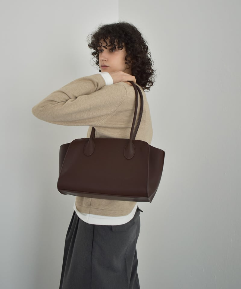 bag2-02670 フェイクレザー トート バッグ キャメル ブラウン ブラック