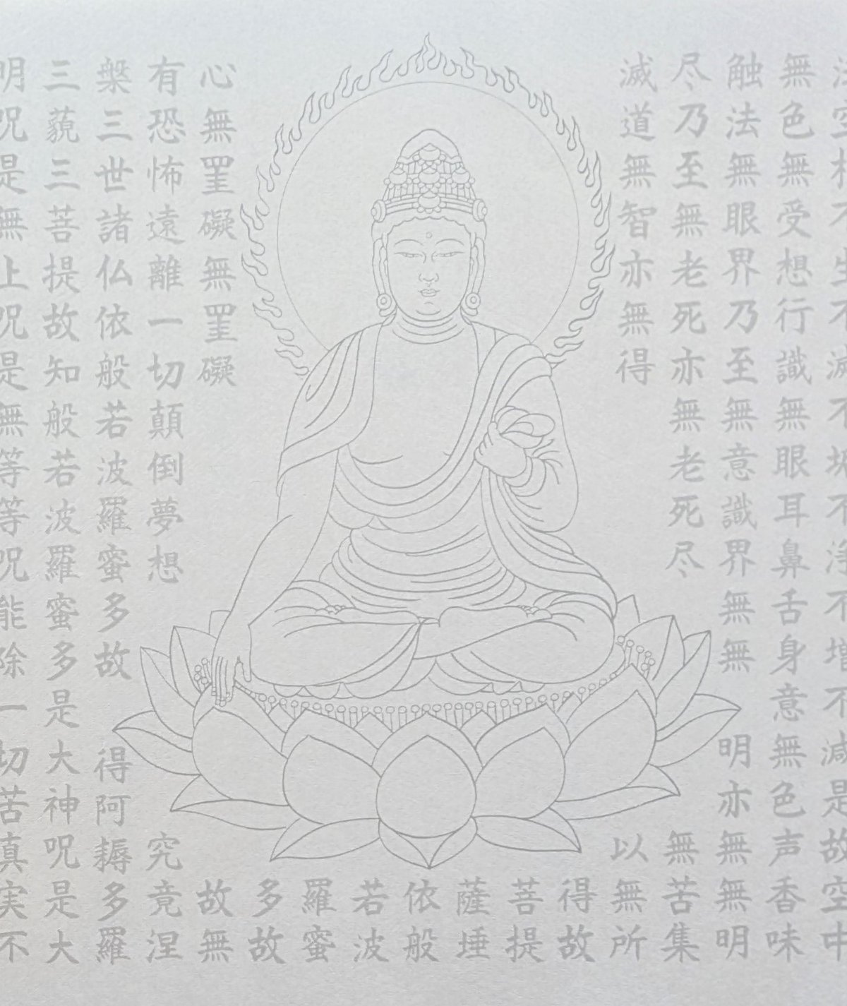 絵写経用紙 No.28 阿閦如来 般若心経 10枚入り | 伯舟庵 WEB ストア