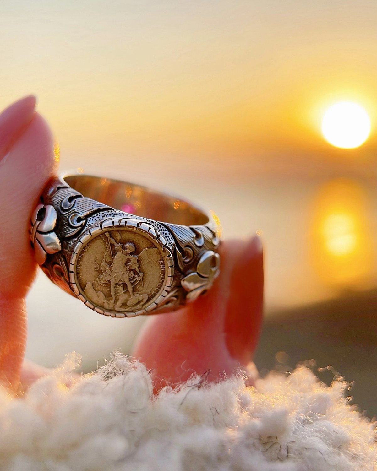 St.Michael&ロードライトガーネット シルバーリング（Flame） | ELIM STORE