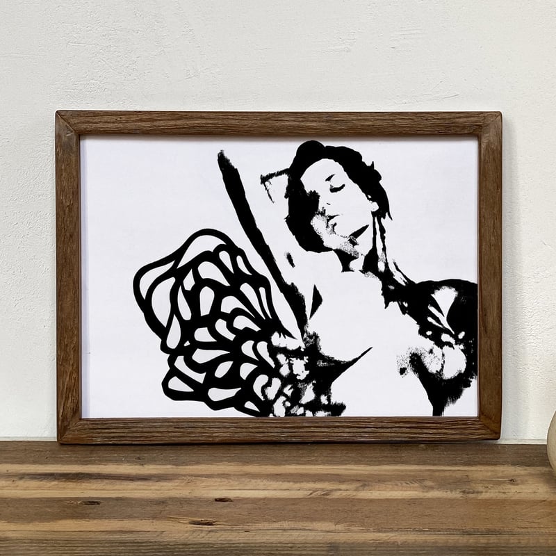 モノクロアート Venus」A4 モノトーン ポスター & 木製 アンティーク