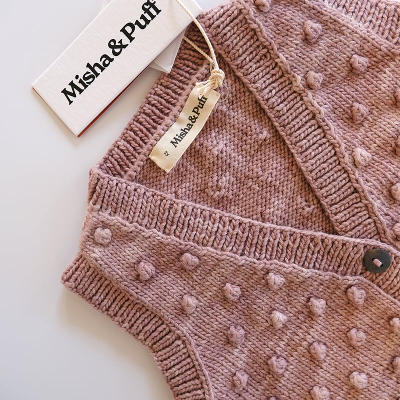 Misha & Puff / Auggie Popcorn Vest - Plum Petal