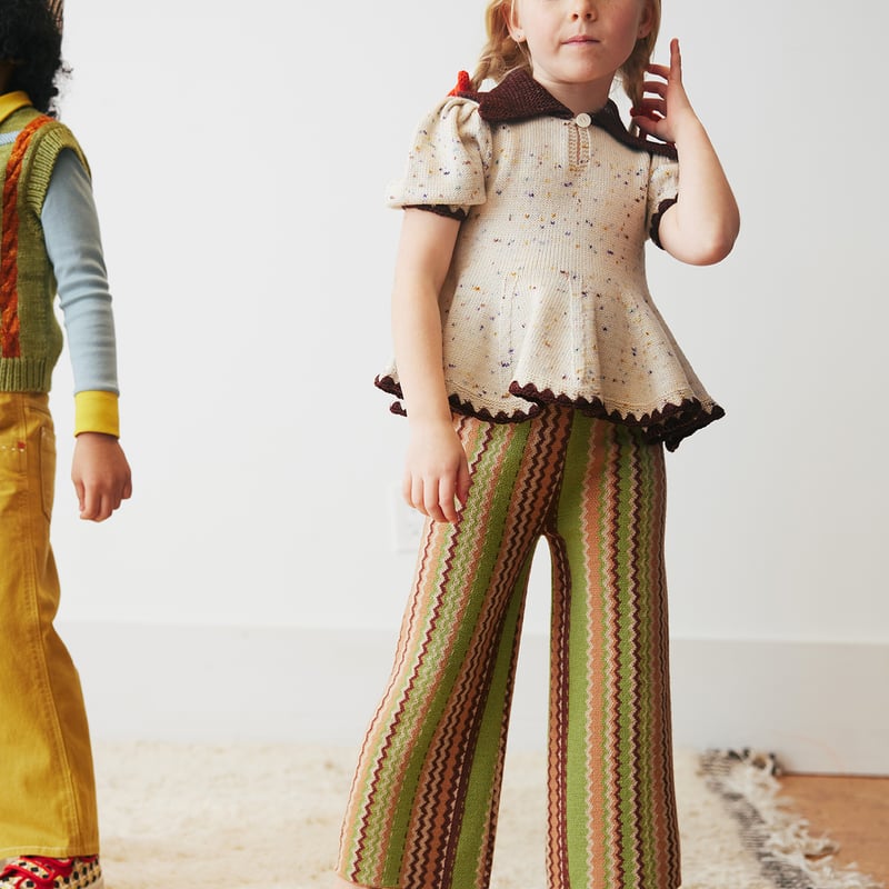 Misha & Puff / Crochet Trim Puff Top - Iris Con