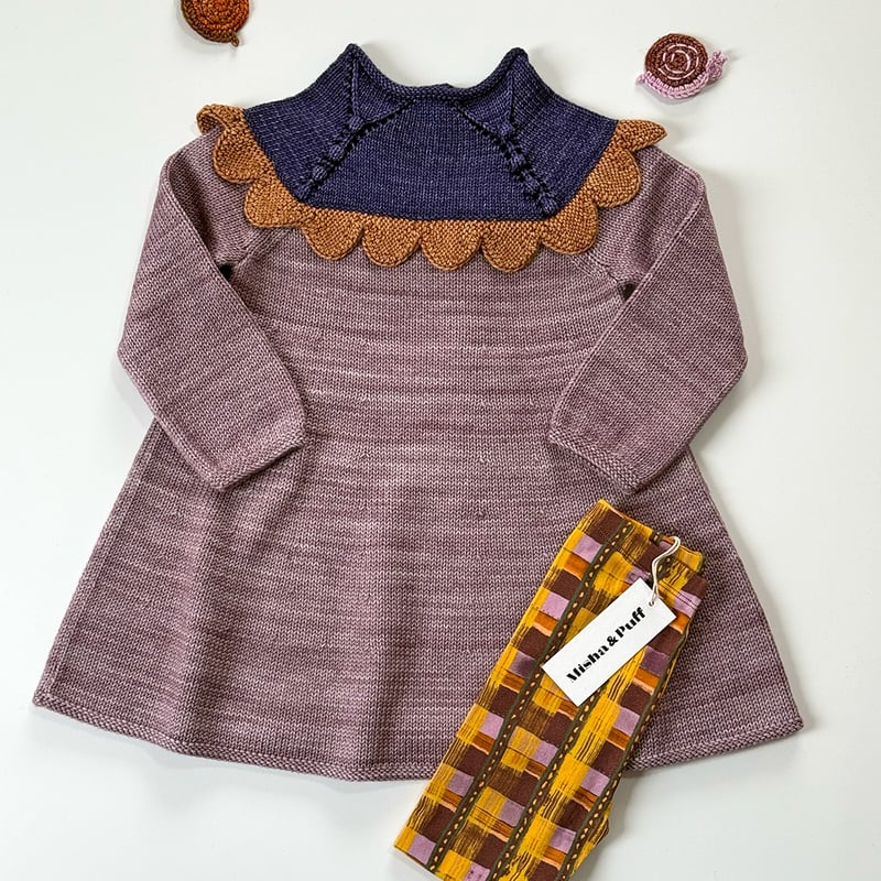 Misha & Puff / Scallop Yoke Tunic Dress - Periw