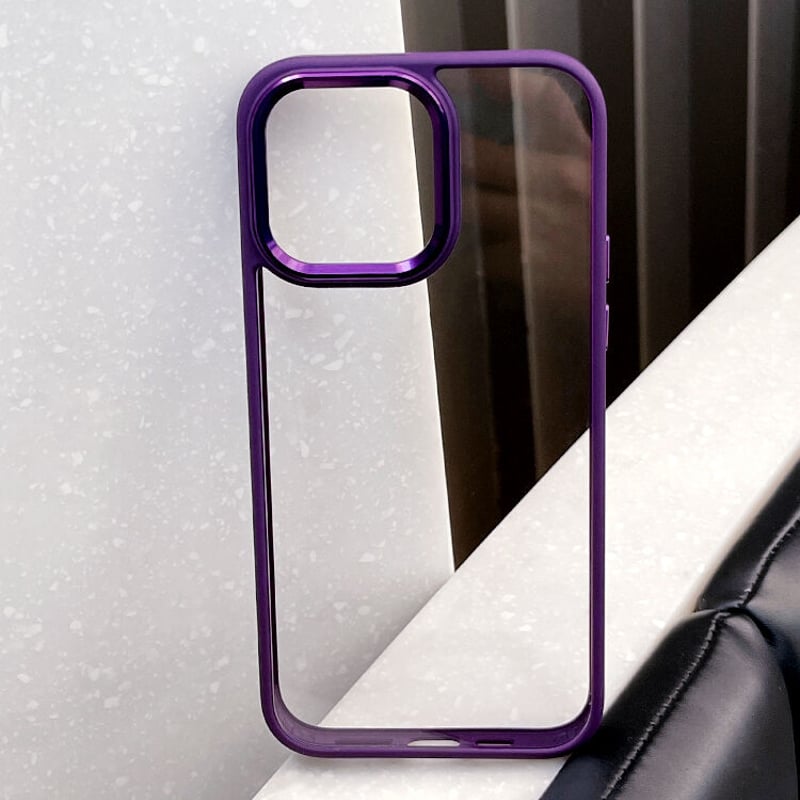 ディープパープル iphone14pro/14promaxケース 高品質高透明感