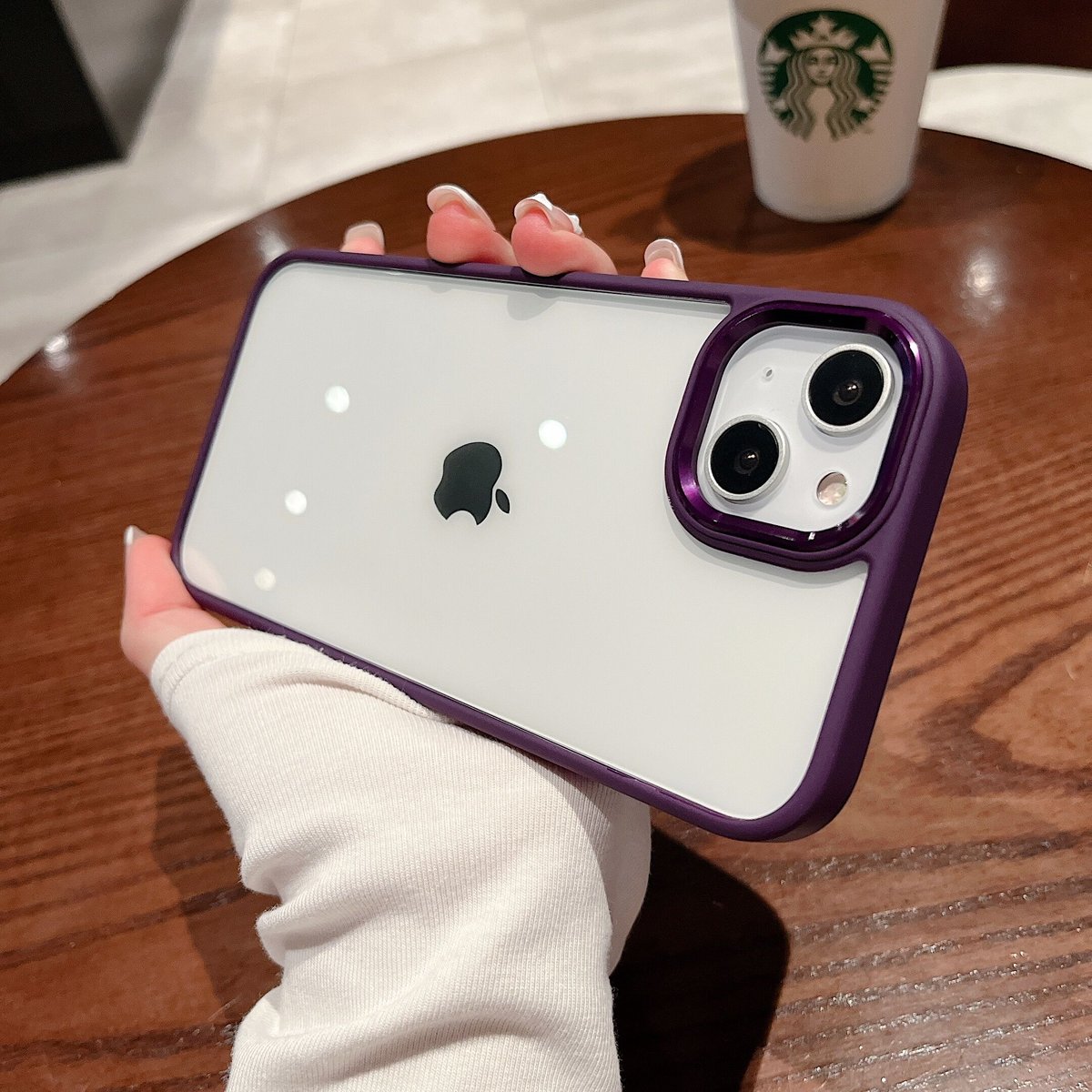 ディープパープル iphone14pro/14promaxケース 高品質高透明感