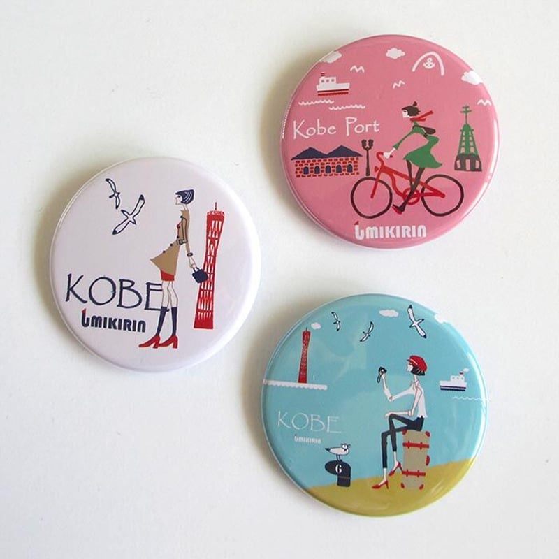 缶バッジ 44mm（旅するマチルダ） | UMIKIRIN（海キリン）
