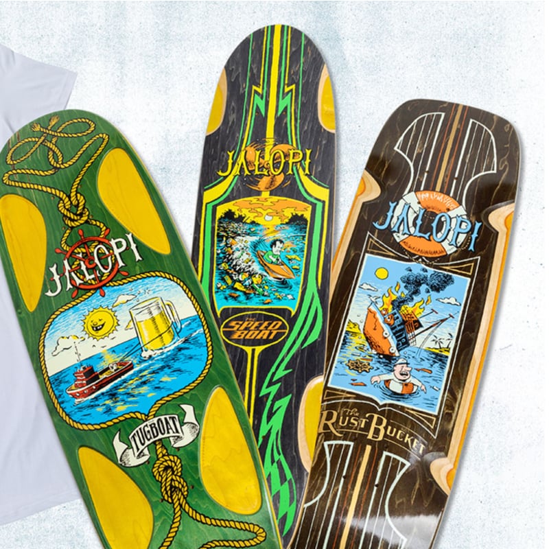 ANTI HERO JALOPI SKATE CO. SPEEDBOAT DECK (7.74