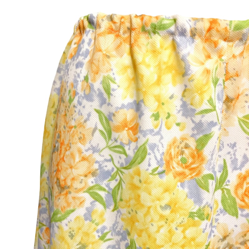イエロー&オレンジ花柄スカート(1970s France) | cocotier