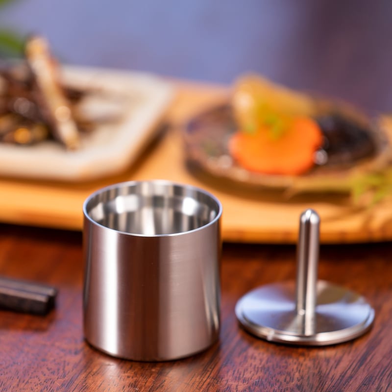 魔法のぐい吞み” 50mm＆Φ8 ステンレス製ぐい呑みセット【50mm 1個入/Φ8