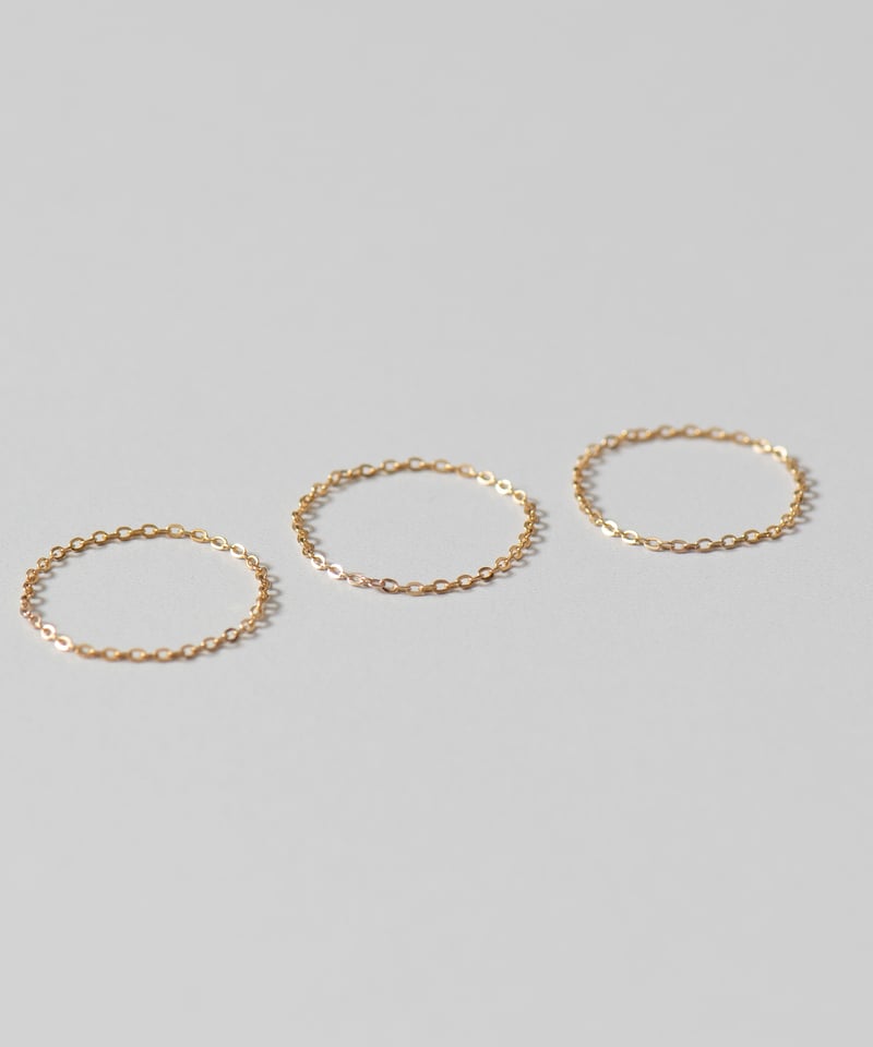 3set chain ring gold | unique