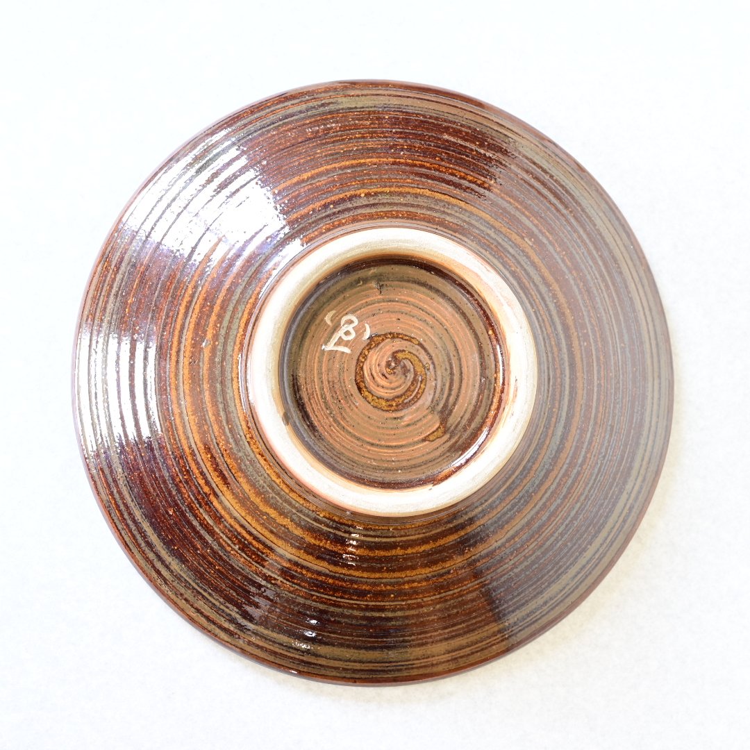 沖縄の器・やちむん・壺屋焼】 國場陶芸 赤絵 7寸皿 i | 沖縄のうつわ