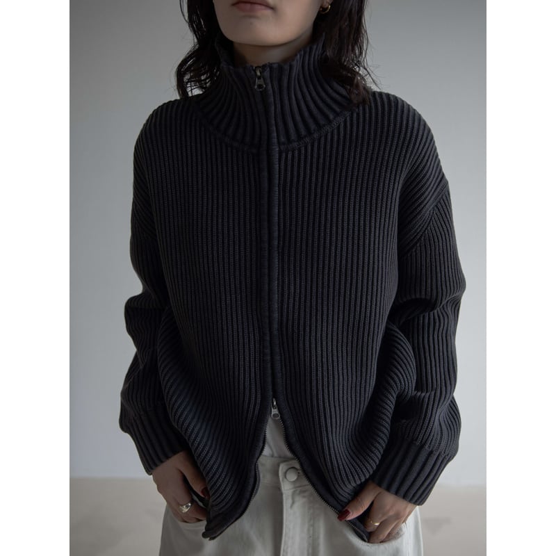予約販売》vintage like pigment knit cardigan/2color