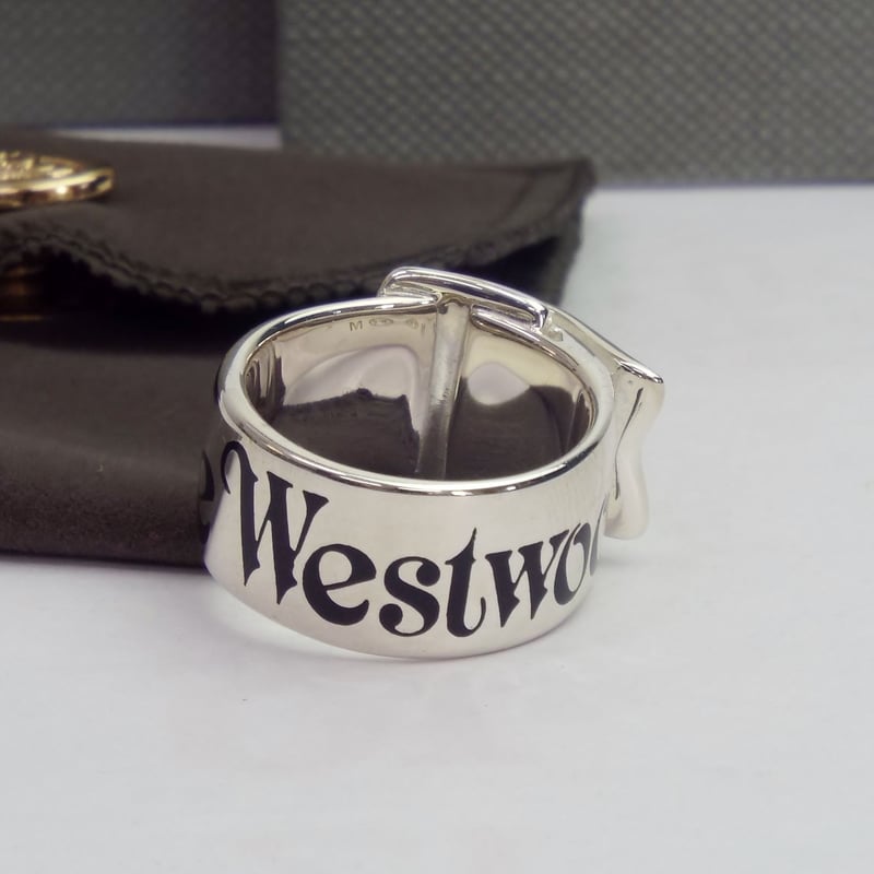 ヴィヴィアンウエストウッド ベルトリング シルバー サイズ：M (約14号