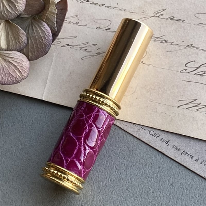 クリックポスト対応】 クロコダイル革巻き 4ML メタルアトマイザー