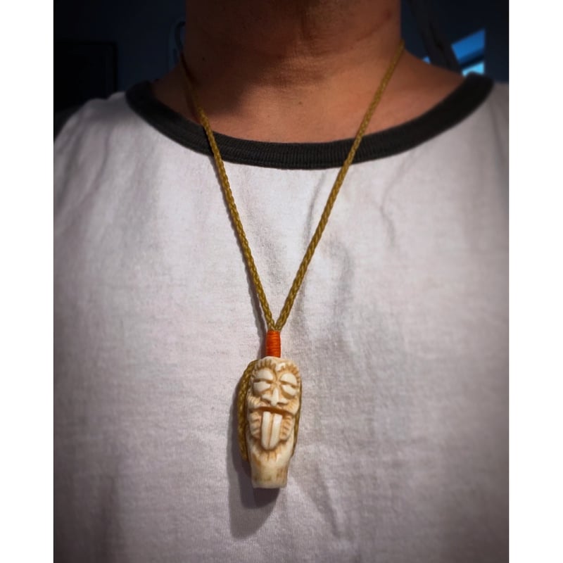 ボーンカービング鯨歯TIKI WL-367 | Ocean's Bone Carvings