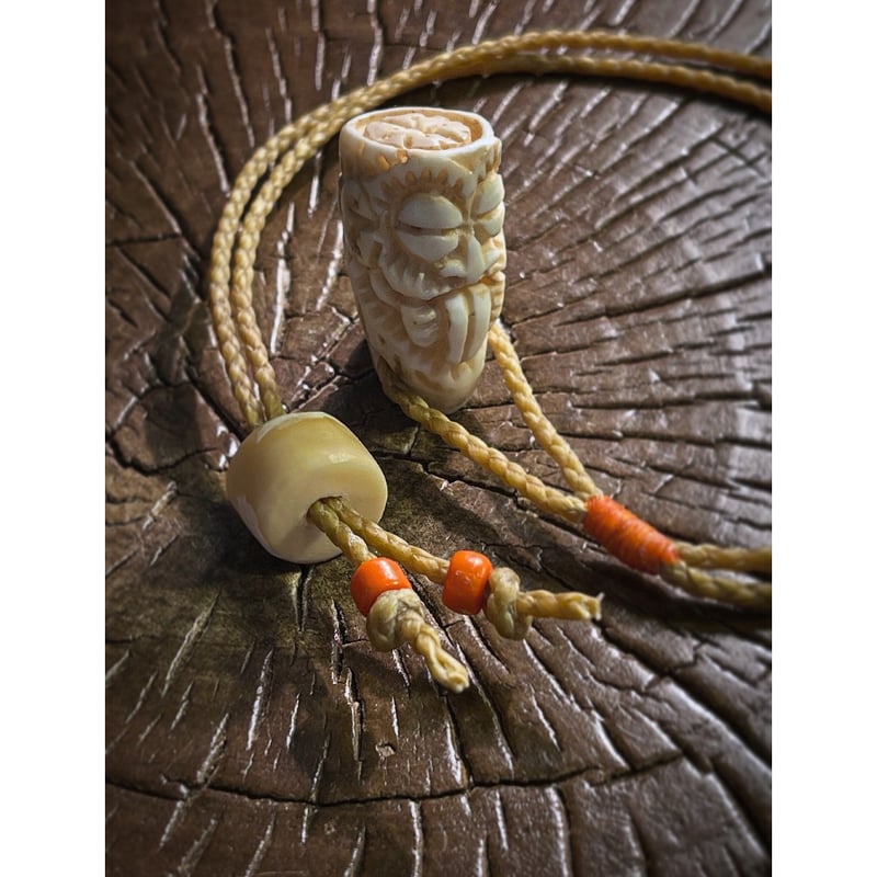 ボーンカービング鯨歯TIKI WL-367 | Ocean's Bone Carvings