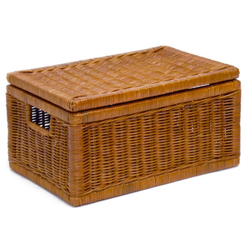 型番399BR 籐かごバスケット 収納ふた付きカゴ カラーボックス 棚