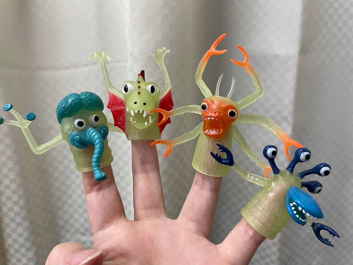 モンスター フィンガーパペット 指人形 GLOW IN THE DARK | sweetfish