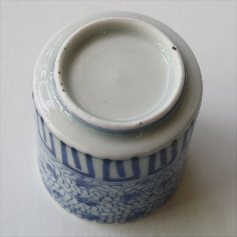 C-10 古伊万里 KOIMARI 染付 微塵唐草文 覗き猪口 | imarimaru