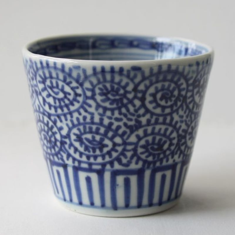 129-b 古伊万里 KOIMARI 染付 蛸唐草 蕎麦猪口 | imarimaru