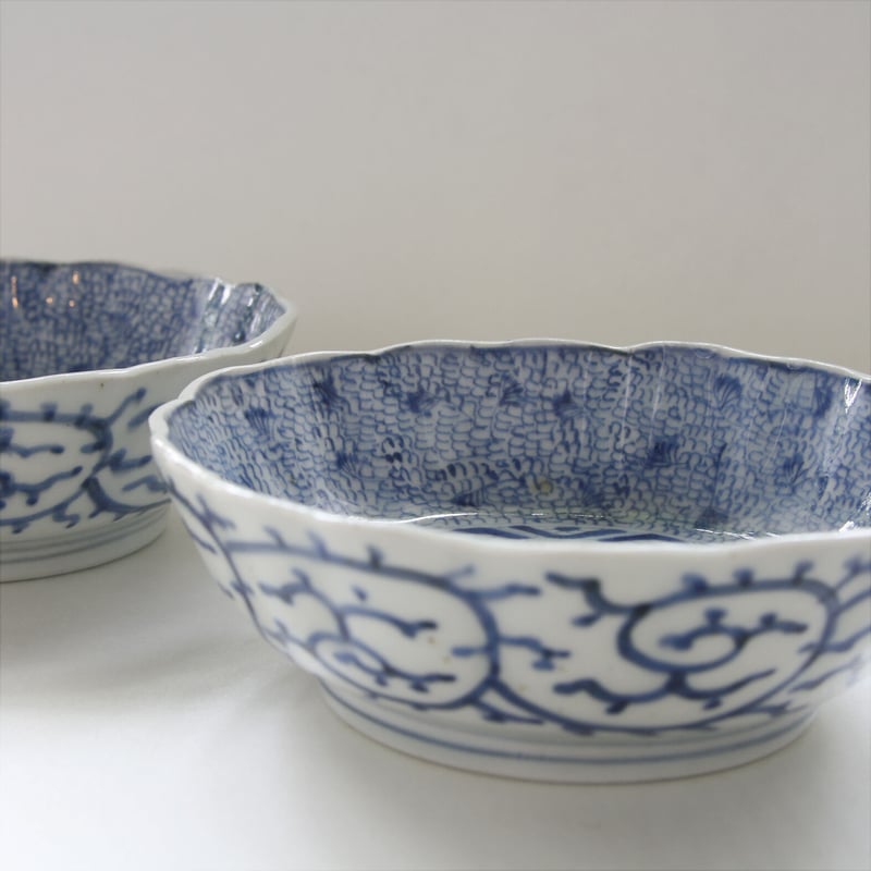 Ps-206 古伊万里 KOIMARI 微塵唐草文 膾皿5客セット | imarimaru