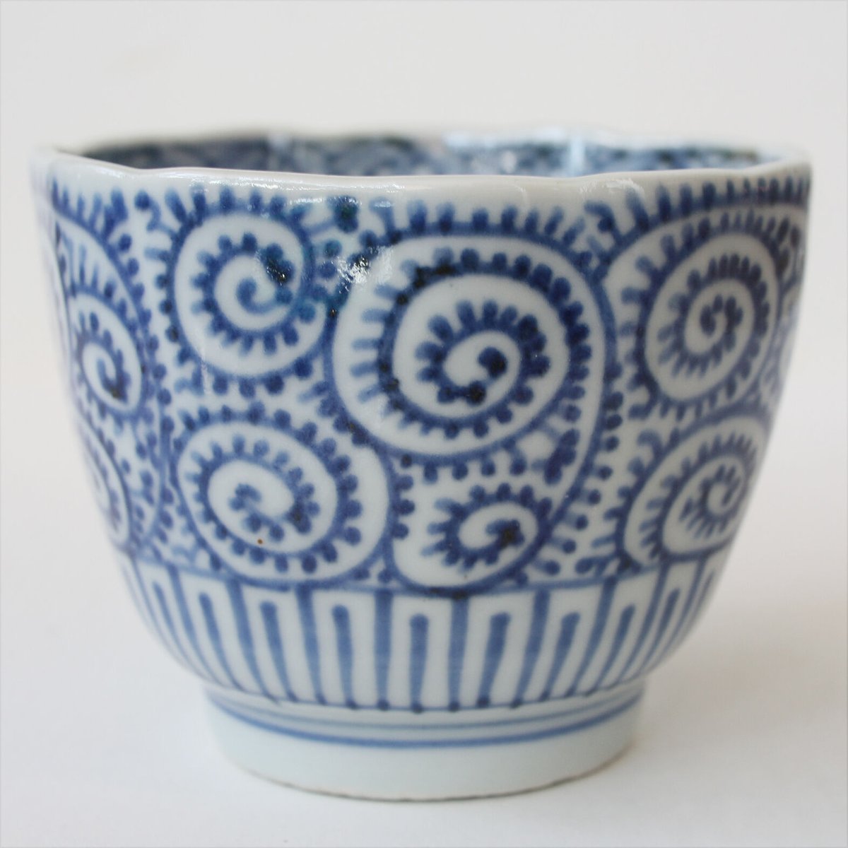 伊万里焼蛸唐草油壺 伊万里染付蛸唐草文壺 - 古好屋