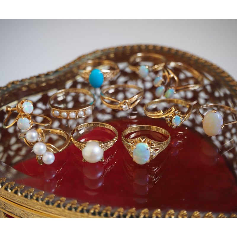 K18YG ターコイズ リング指輪 / ヴィンテージジュエリー・アクセサリー